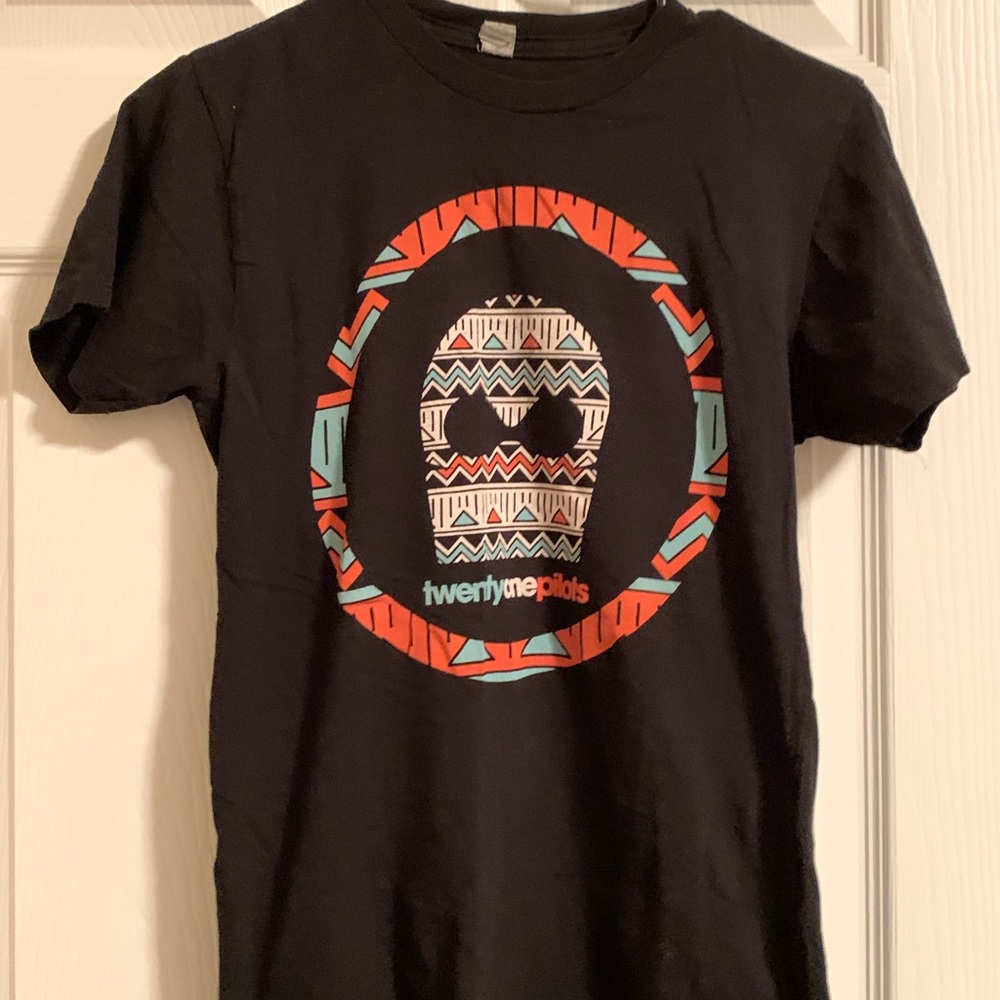 Authentic Twenty One Pilots Printed Skull Shirt